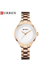 CURREN Fashion Creative Design Ladies Quartz Watch Woman Luxury Stainless Steel Women Watches Casual Female Clock