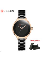 CURREN Fashion Creative Design Ladies Quartz Watch Woman Luxury Stainless Steel Women Watches Casual Female Clock