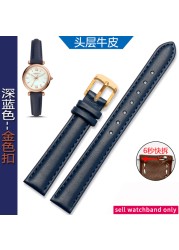 Women's Genuine Leather WatchBands for Casio Fossil Watch Band Foley Foley First Layer Leather Watch Strap 12mm 14mm 16mm