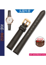 Women's Genuine Leather WatchBands for Casio Fossil Watch Band Foley Foley First Layer Leather Watch Strap 12mm 14mm 16mm