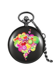 New accept custom men women unique quartz pocket watch with thick chain collectible watches graduation gift for classmates