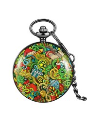 New accept custom men women unique quartz pocket watch with thick chain collectible watches graduation gift for classmates