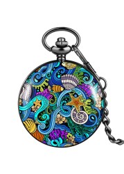 New accept custom men women unique quartz pocket watch with thick chain collectible watches graduation gift for classmates