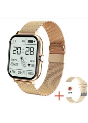 New Ladies Smart Watch Men 1.69 inch Color Screen Full Touch Fitness Tracker Call Ladies Smart Watch for Android IOS+Box