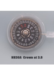 Japan original NH36 NH36A automatic crown movement in 3.0/3.8/4.1 self-winding mechanical watch replacement parts high precision 2022