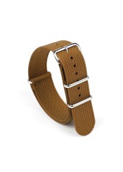 Ribbed NATO Strap 20mm 22mm Nylon Watch Strap Braid Ballistic Fabric Watchband Replacement for Military Watch Accessories