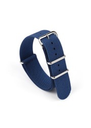 Ribbed NATO Strap 20mm 22mm Nylon Watch Strap Braid Ballistic Fabric Watchband Replacement for Military Watch Accessories