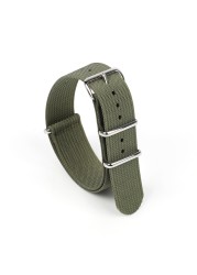 Ribbed NATO Strap 20mm 22mm Nylon Watch Strap Braid Ballistic Fabric Watchband Replacement for Military Watch Accessories