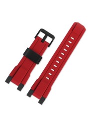 Men's Rubber Strap for C-asio G-SHOCK Watch MTG-B2000 Series Black Red Silicone Watch Strap with Special Connector