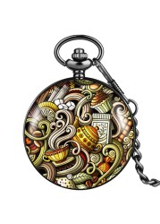 2022 hot sale accept custom neutral pocket watch with thick chain marine animal style souvenir exquisite quartz watches