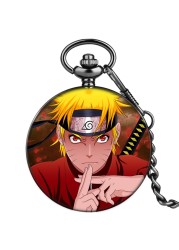 2022 Accept Customized Japan Animation Characters Men Personality Quartz Pocket Watch Movement With Thick Chain Unisexl Watches