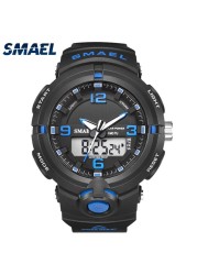 SMAEL Solar Power Men Sports Watches Waterproof LED Digital Watch Men Luxury Brand Electronic Mens Wrist Watch Relogio Masculino