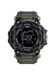 SMAEL Military Watch Men Water Resistant Army Sport Watch led Digital Wristwatch Male Stopwatches 1802 relogio masculino watches