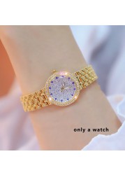 Women Watches 2022 Fashion Creative Famous Brand Small Diamond Gold Wrist Watch Female Wristwatch Bayan Kol Satti 2021