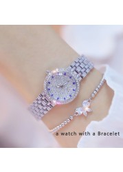 Women Watches 2022 Fashion Creative Famous Brand Small Diamond Gold Wrist Watch Female Wristwatch Bayan Kol Satti 2021