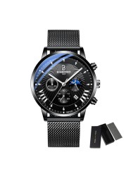 Men's Watches Top Brand Luxury Fashion Quartz Watch Men Military Chronograph Sports Wristwatches 24 Hours Clock Relogio Masculino