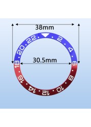 NEITON 38mm Ceramic Bezel Inserts For 40mm Mens Watch Watches Replace Accessories Watch Face Watch Bezel Inserts GMT SUB No.2