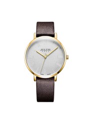 Women's Watch Retro Simple Japan Quartz Watches Big Big Top Fashion Dress Bracelet Girl Genuine Leather Birthday Gift Julius No Box