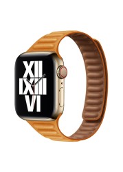 Leather Loop for Apple Watch Band 44mm 40mm iWatch Band 38mm 42mm Magnetic Watch Band for Apple Watch Strap Chain 3 4 5 6 2