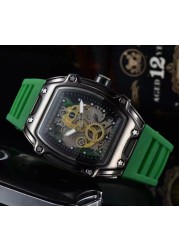 Feature Men Luxury Military Hollow Sports Watch Men Analog Date Quartz Watch Men's Watch