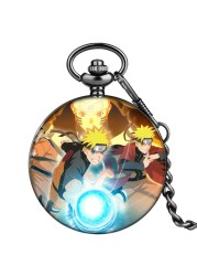 Personalized custom men women quartz pocket watch with thick chain Japan animation personality style fashion unisex watches