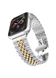 Metal Bracelet Band for Apple Watch 41mm 45mm 40mm 44mm Stainless Steel Sport Wrsitband for iWatch Series 7 Se 6 5 4 Watches