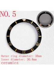 Black/Blue/Green Mens Watches Replacement Accessories Watch Face Bezel Ceramic Insert for 40mm Sub-automatic 38mm