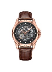 2022 AILANG Skeleton Luxury Watch Men Automatic Mechanical Watch Stainless Steel Black Waterproof Watch Relogio