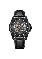 2022 AILANG Skeleton Luxury Watch Men Automatic Mechanical Watch Stainless Steel Black Waterproof Watch Relogio