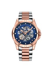 2022 AILANG Skeleton Luxury Watch Men Automatic Mechanical Watch Stainless Steel Black Waterproof Watch Relogio