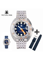 Tactical Frog Sub 300T V3 Retro Diver Watch Men NH35A Automatic Sapphire 200M Waterproof Luminous Stainless Steel Mechanical Bracelet