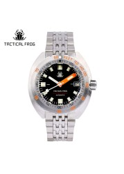 Tactical Frog Sub 300T V3 Retro Diver Watch Men NH35A Automatic Sapphire 200M Waterproof Luminous Stainless Steel Mechanical Bracelet