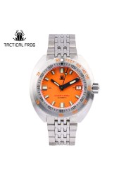 Tactical Frog Sub 300T V3 Retro Diver Watch Men NH35A Automatic Sapphire 200M Waterproof Luminous Stainless Steel Mechanical Bracelet