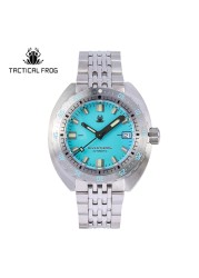 Tactical Frog Sub 300T V3 Retro Diver Watch Men NH35A Automatic Sapphire 200M Waterproof Luminous Stainless Steel Mechanical Bracelet