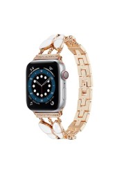 Bling Butterfly Bracelet For Apple Watch 7 Band SE Series 6 5 4 45mm 41mm 44mm 40mm Stainless Steel Strap For iWatch 3 42mm 38mm