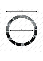 Corgeut 38mm Ceramic Bezel Insert For 40mm Mens Watch Watches Replace Accessories Watch Face Watch Bezel Inserts Different