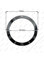 Corgeut 38mm Ceramic Bezel Insert For 40mm Mens Watch Watches Replace Accessories Watch Face Watch Bezel Inserts Different