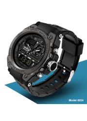 SANDA 2022 Sports Military Men's Watches Waterproof Dual Display Quartz Watch Men Wristwatch For Male Clock Relogios Masculino