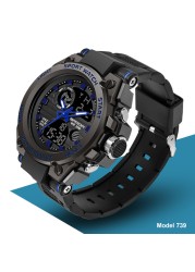 SANDA G Style Men's Digital Watch Military Shock Sports Watches Dual Display Waterproof Electronic Wristwatch Relogio Masculino