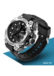 SANDA G Style Men's Digital Watch Military Shock Sports Watches Dual Display Waterproof Electronic Wristwatch Relogio Masculino