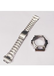 GW6900 Stainless Steel Watchband and Bezel for GW-6900 Metal Watch Band Strap Bracelet and Case Cover with Tools and Screws