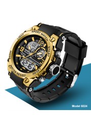 SANDA High Quality Men's Watch Luminous Dual Time Display Digital Watches Shock Resistant Stopwatch Men Sports Wristwatch