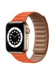 Genuine Leather Strap for Apple Watch SE 7 6 5 4 Band Magnetic Loop Wirstband 38mm 40mm 41mm 42mm 44mm 45mm Women Men Bracelet