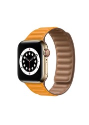 Genuine Leather Strap for Apple Watch SE 7 6 5 4 Band Magnetic Loop Wirstband 38mm 40mm 41mm 42mm 44mm 45mm Women Men Bracelet