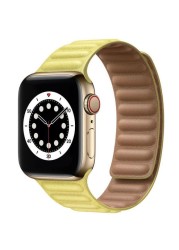 Genuine Leather Strap for Apple Watch SE 7 6 5 4 Band Magnetic Loop Wirstband 38mm 40mm 41mm 42mm 44mm 45mm Women Men Bracelet