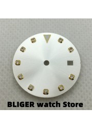 BLIGER 29.3mm Diamond Watch Set Dial For Miyota 8215 8205 821A Mingzhu DG3804 ETA 2824 2836 Movement