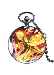 Men's Quartz Pocket Watch Accept Custom Cartoon Character Patterns With Thick Chain Valentine's Day Gift For Boyfriend Husband