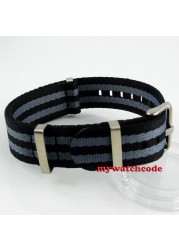 20mm black strap premium quality 20mm nylon watch band for military watch