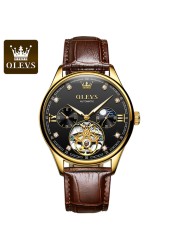 Classic Mens Mechanical Wrist Watches For Men Automatic Watch Tourbillon Watch Leather Waterproof Military Wristwatch