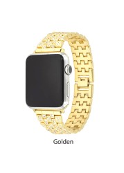 UThai P70 Watch for Men Apple Watch 44mm 38mm 40mm 42mm Series 7 Bands Smart Watch Stainless Steel Bracelet Strap with Diamonds